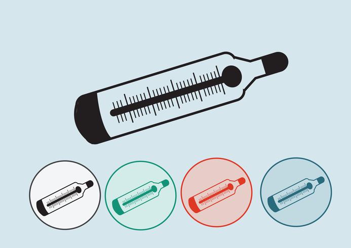 Medical thermometer web icon vector