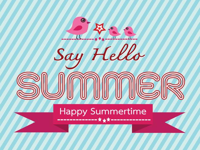 Summer concept  idea design card vector