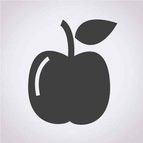 Icono de manzana símbolo de signo vector