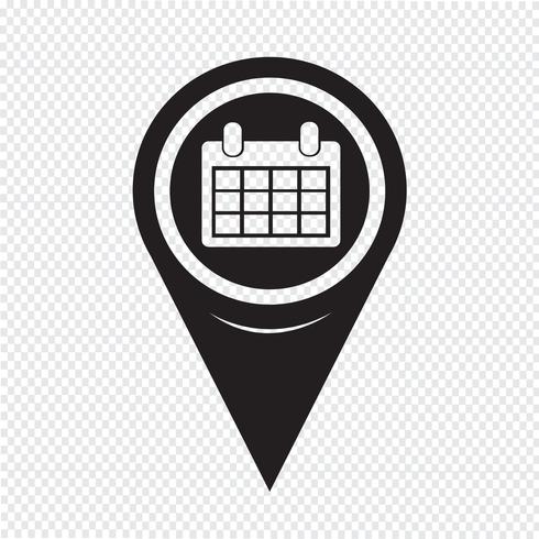 Map Pointer Calendar Icon vector