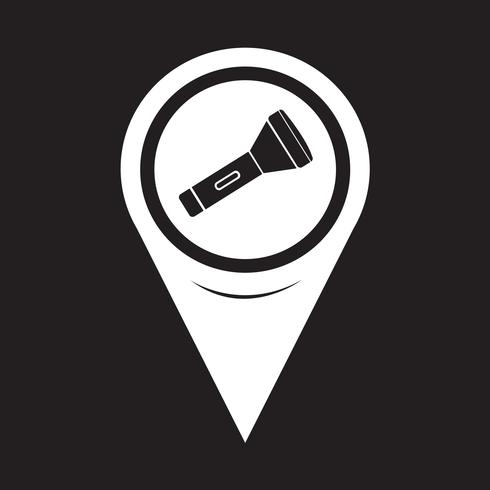 Map Pointer Flashlight Icon vector