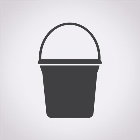 Bucket icon  symbol sign vector