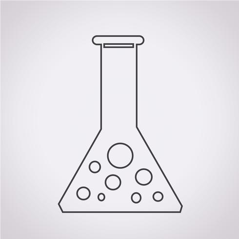 test tube icon vector