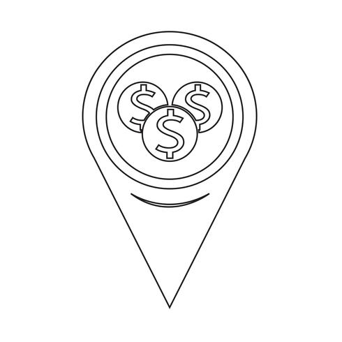 Map Pin Pointer Money icon