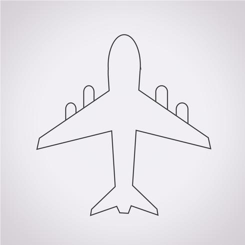 icono de avión símbolo signo vector