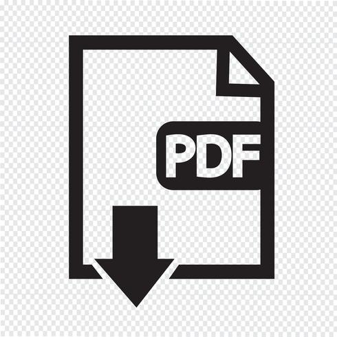 PDF icon  symbol sign vector