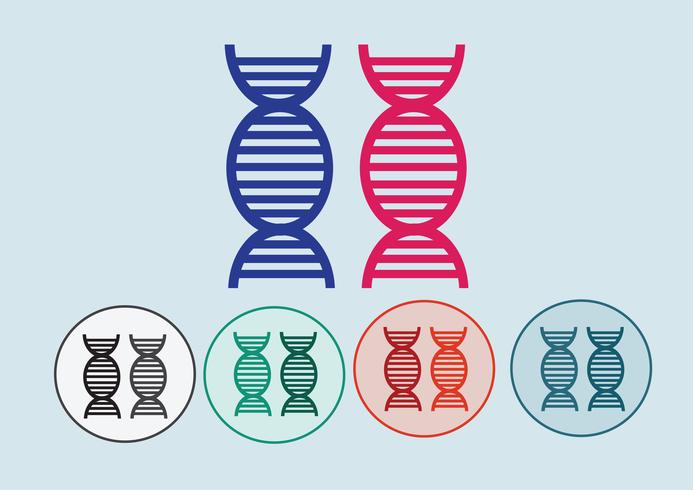 Dna sign synbol icon vector