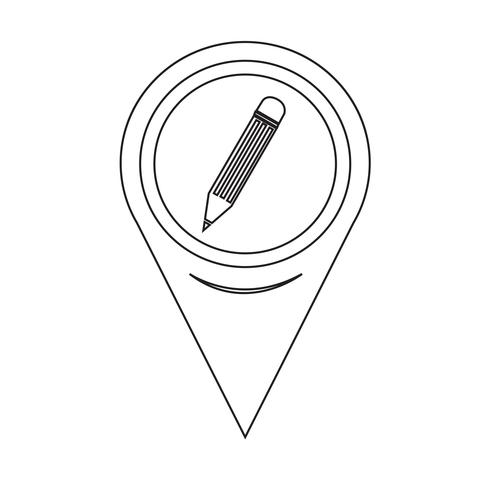 Map Pointer Pencil Icon vector