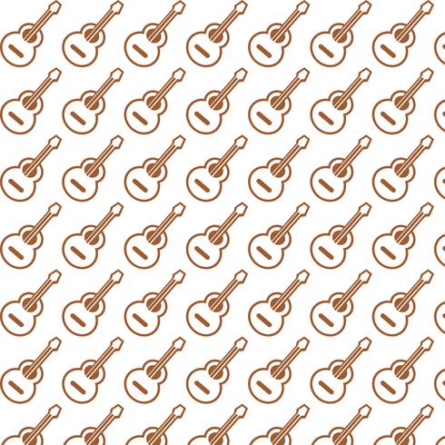 acoustic guitar pattern background vector