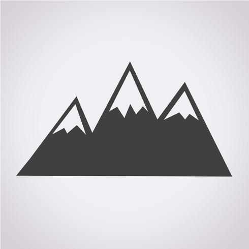 Icono de montañas símbolo signo vector