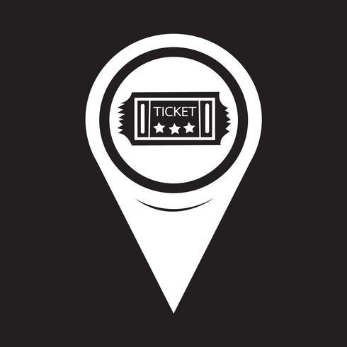 Map Pointer Ticket Icon vector