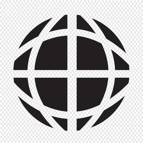 Globe earth icon vector