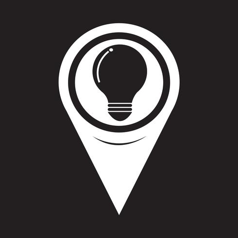 Map Pointer Bulb Icon vector