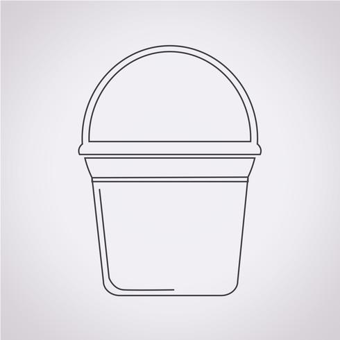 Bucket icon  symbol sign vector
