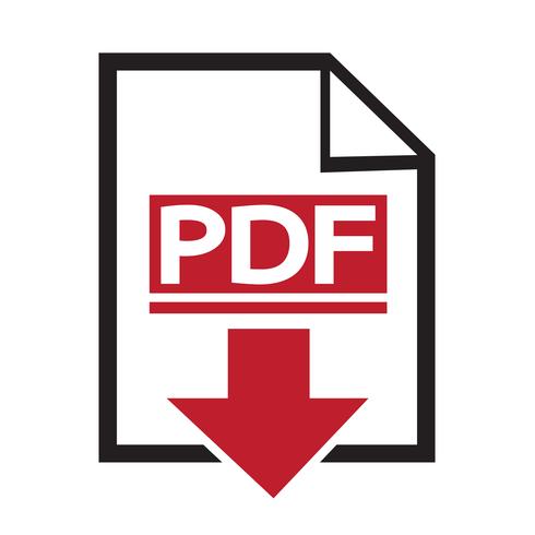 Icono de PDF símbolo de signo vector