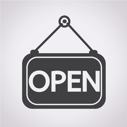 open icon  symbol sign vector