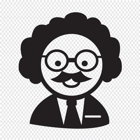 Scientist Or Professor icon vector