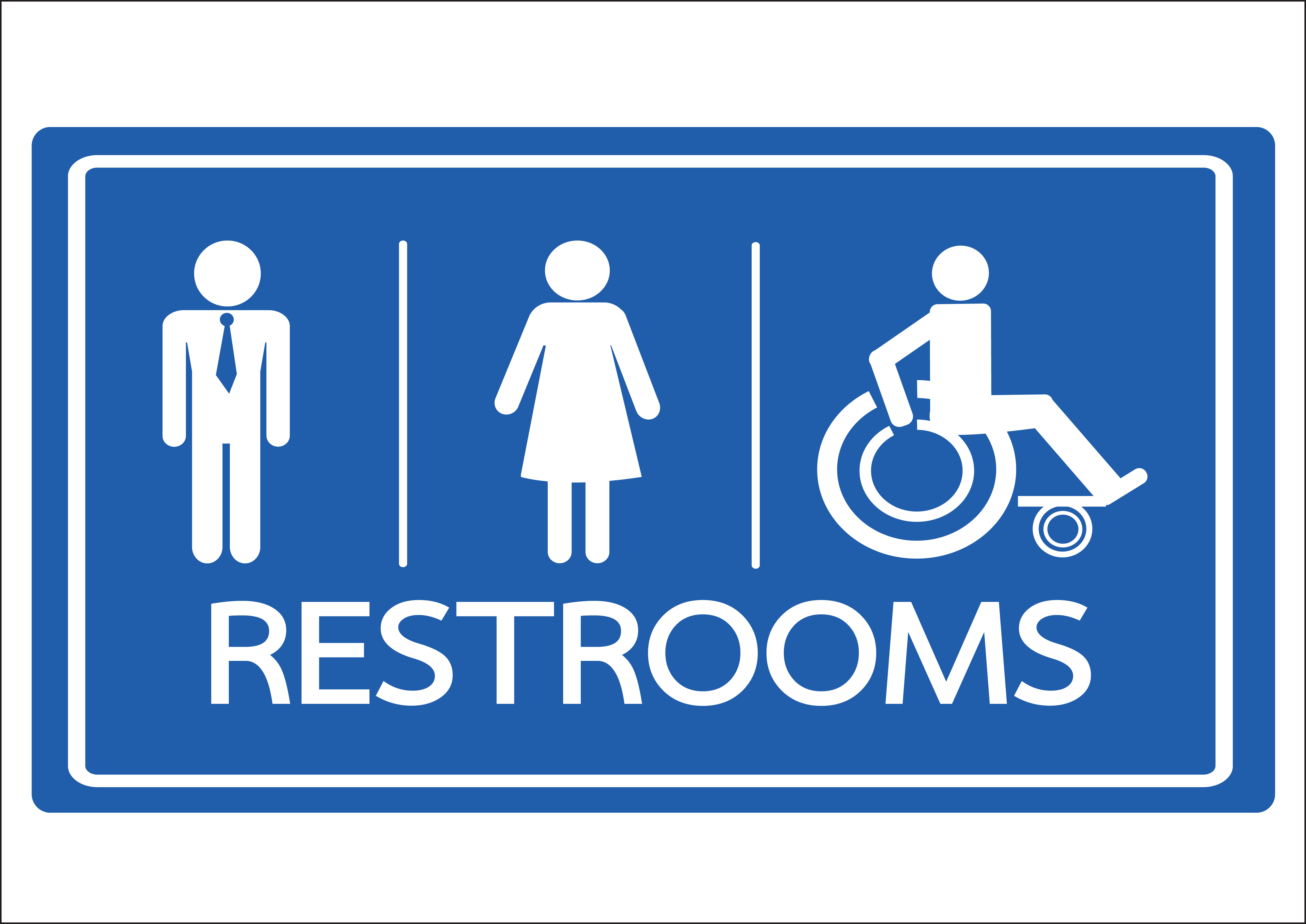 Restroom Symbol Male Female and Wheelchair Handicap Icon 644971 Vector