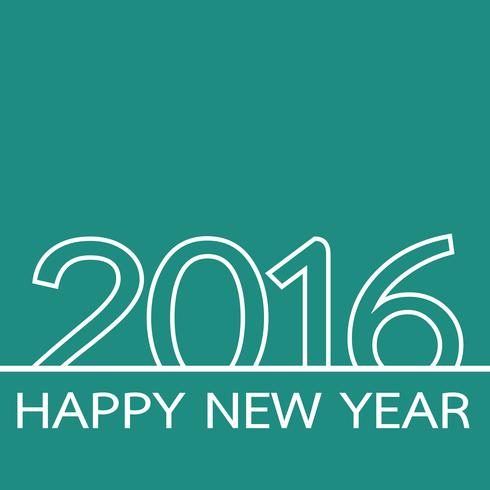 Happy new 2016 year vector