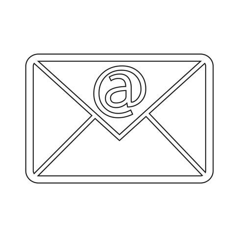 icono de símbolo de correo electrónico vector