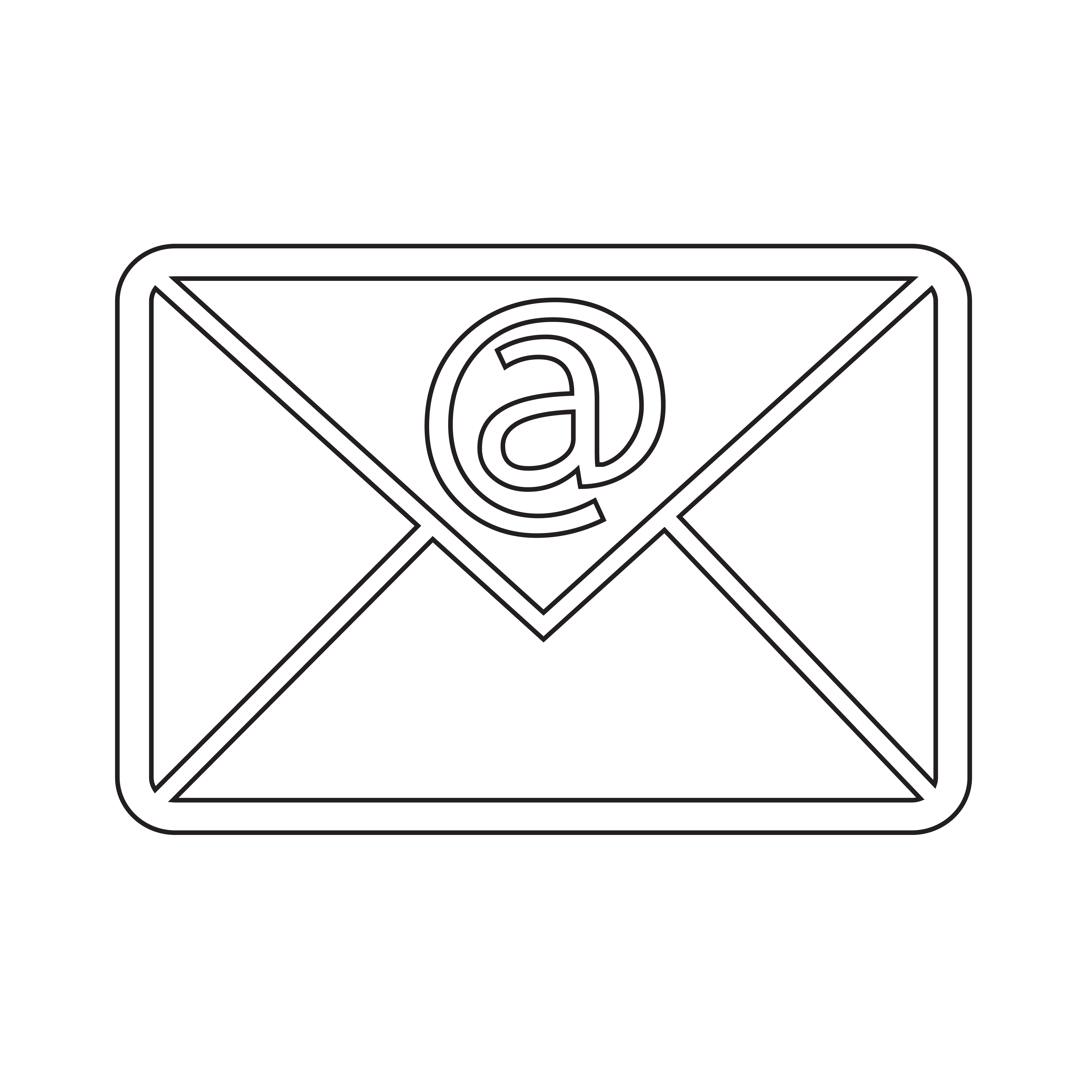 email symbol icon 645036 Vector Art at Vecteezy