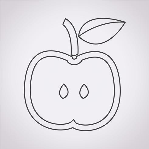 Icono de manzana símbolo de signo vector