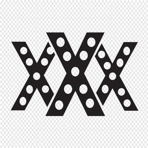 XXX  icon  symbol sign vector