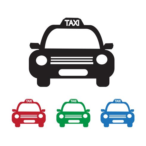 Icono de taxi de coche vector