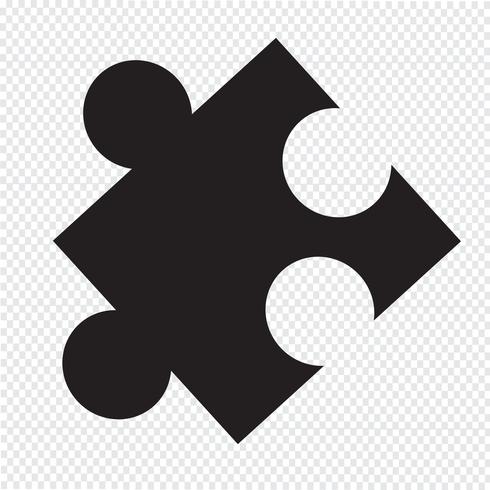 icono de puzzle símbolo de signo vector