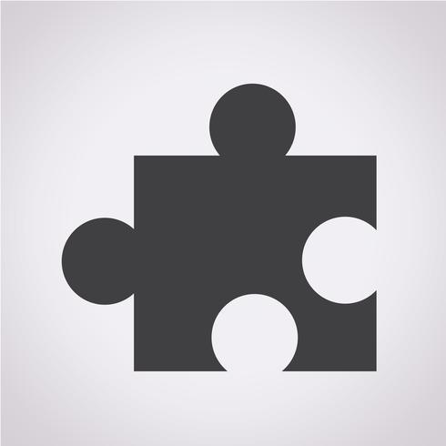 icono de puzzle símbolo de signo vector