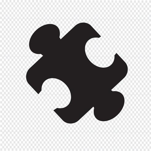 icono de puzzle símbolo de signo vector