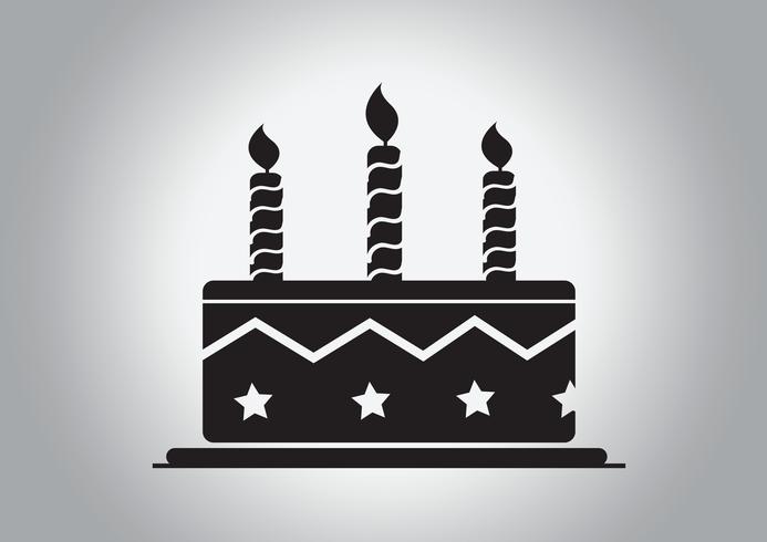 Icono de pastel de cumpleaños vector