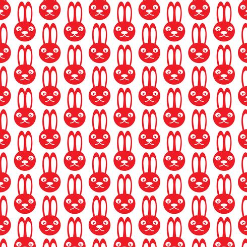 Pattern background bunny rabbit icon vector