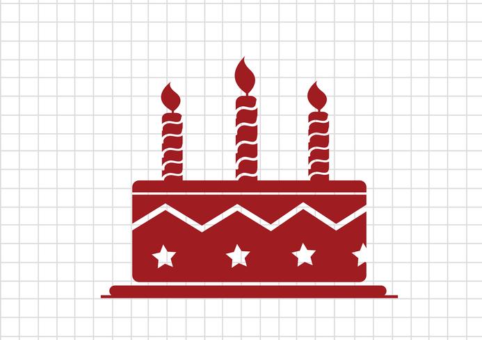 Birthday cake icon vector