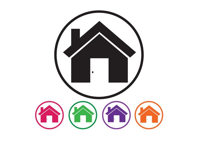 Home icon and Real estate concept vector