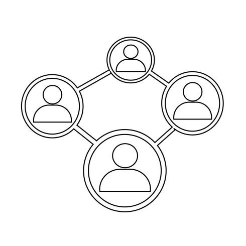 people network icon vector