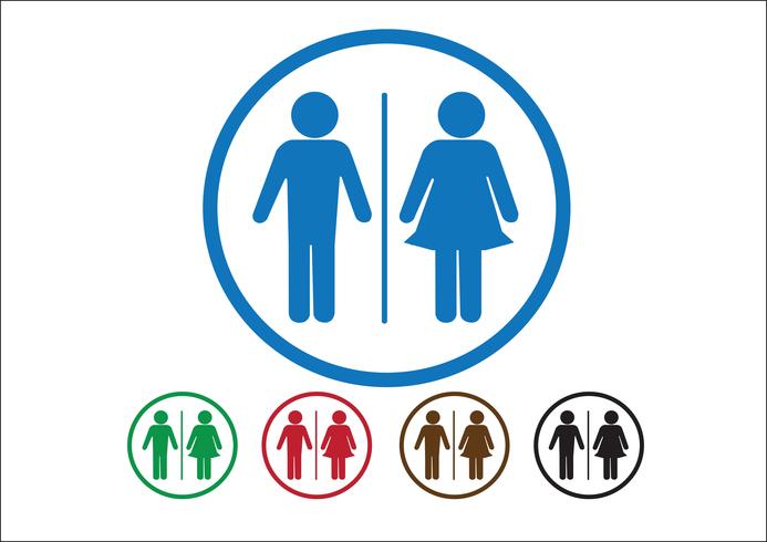 Pictogram Man Woman Sign icons, toilet sign or restroom icon vector