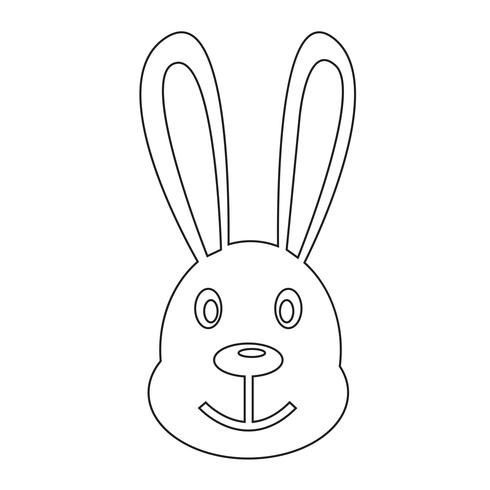 bunny rabbit icon vector