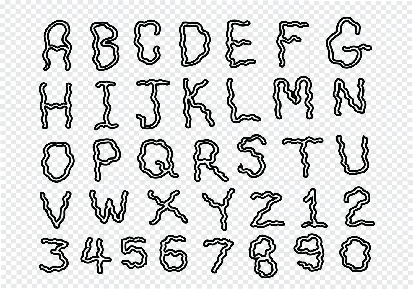 Hand Drawn Letters Font Written With A Pen 645371 Vector Art At Vecteezy