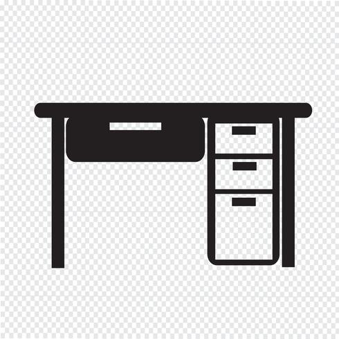 Table Office Icon vector
