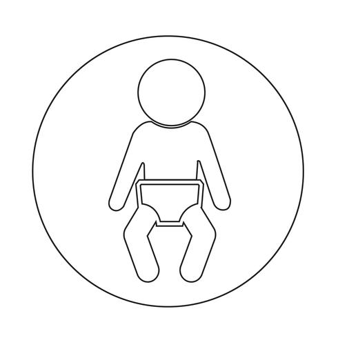 Baby icon network vector