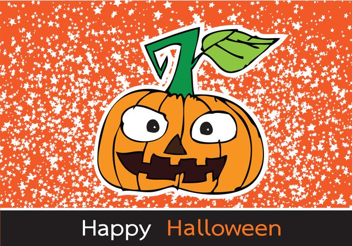 Tarjeta de halloween con calabaza vector