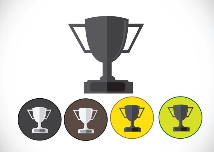 Icono de copa de campeones en diseño de idea de ilustración vector