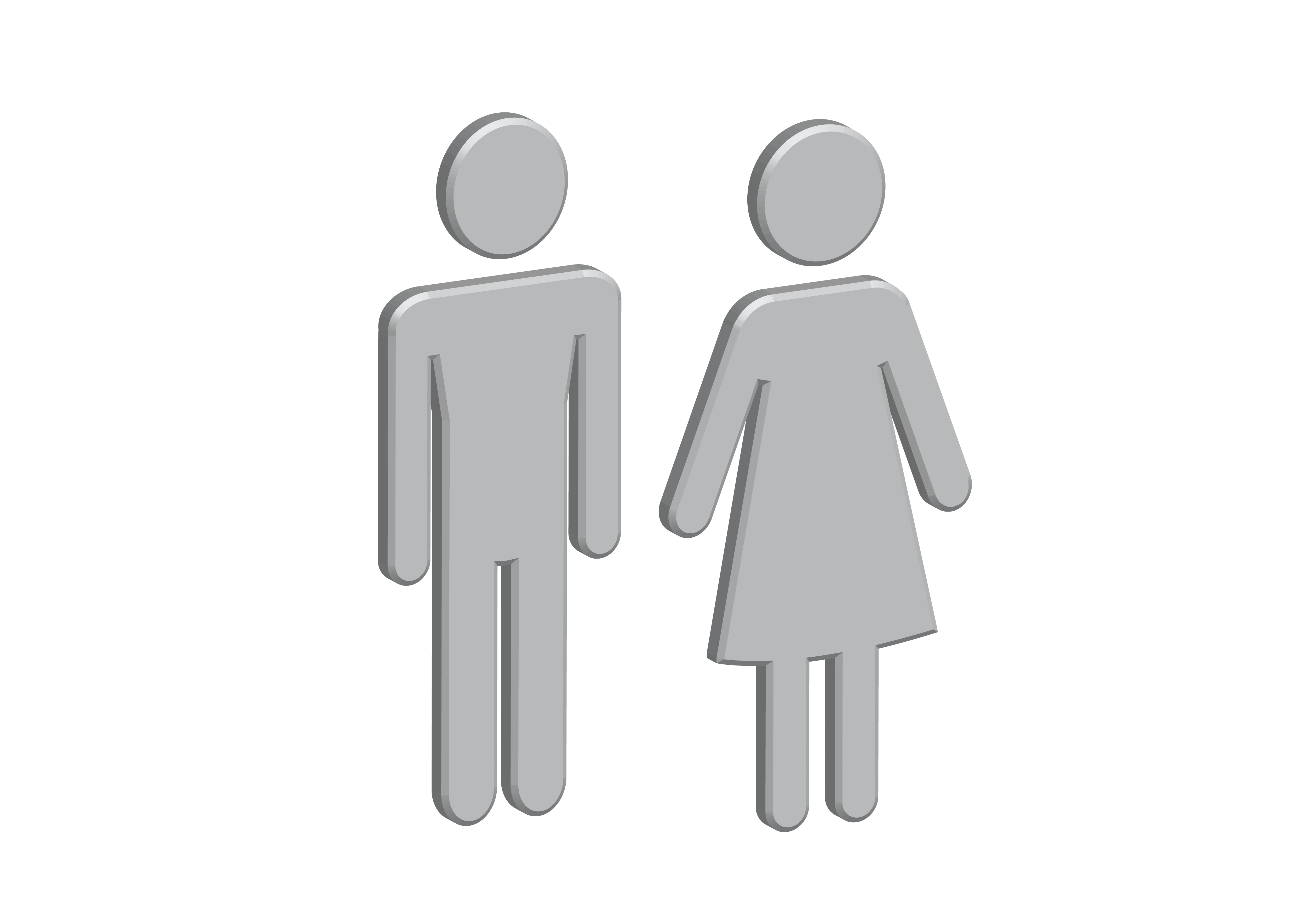 Download 3D Pictogram Man Woman Sign icons, toilet sign or restroom icon 645598 - Download Free Vectors ...