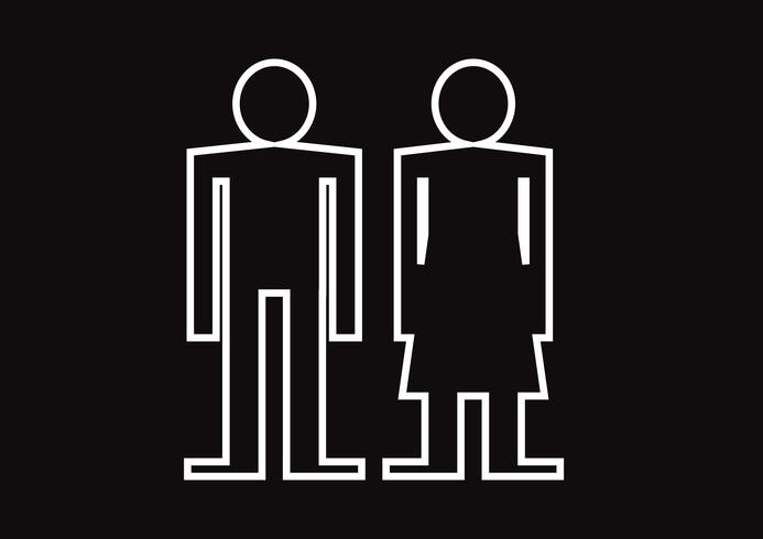 Pictogram Man Woman Sign icons, toilet sign or restroom icon vector