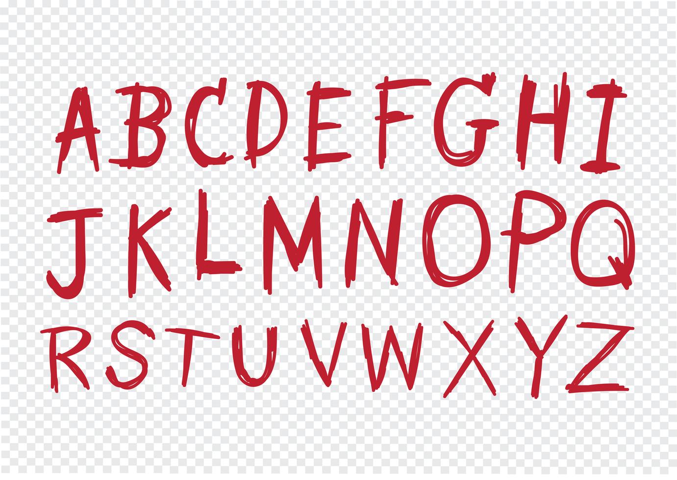 Hand Drawn Letters Font Written With A Pen 645604 Vector Art At Vecteezy