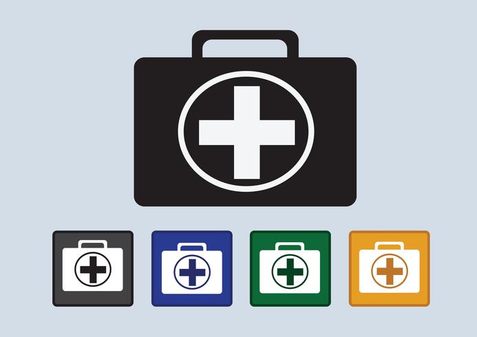 First aid kit icon vector