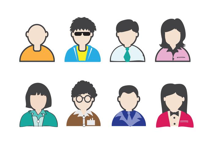 set of people icons vector
