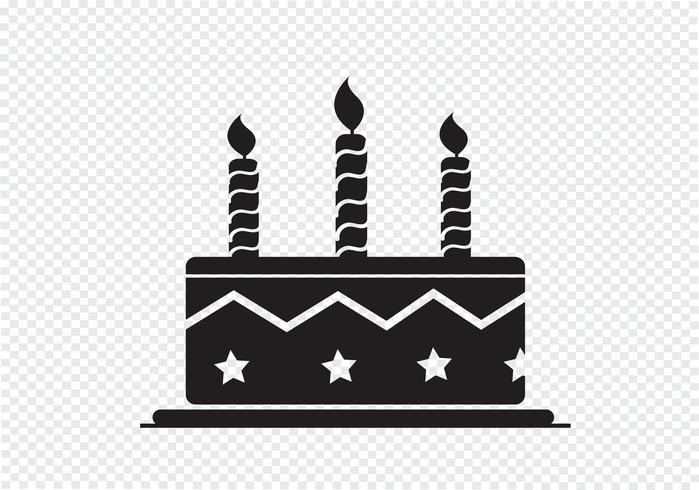 Birthday cake icon vector