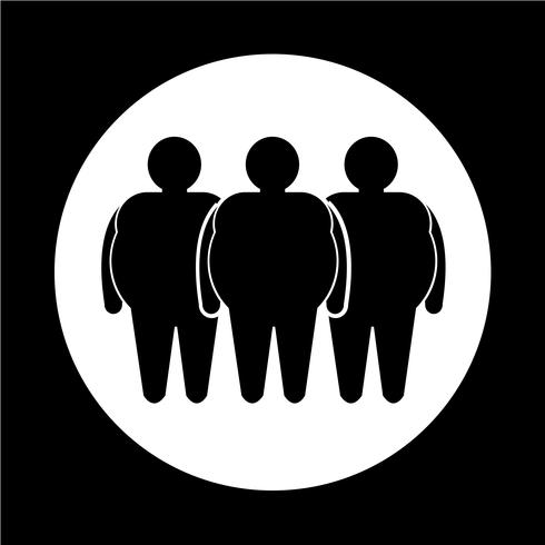 Fat People Icon vector